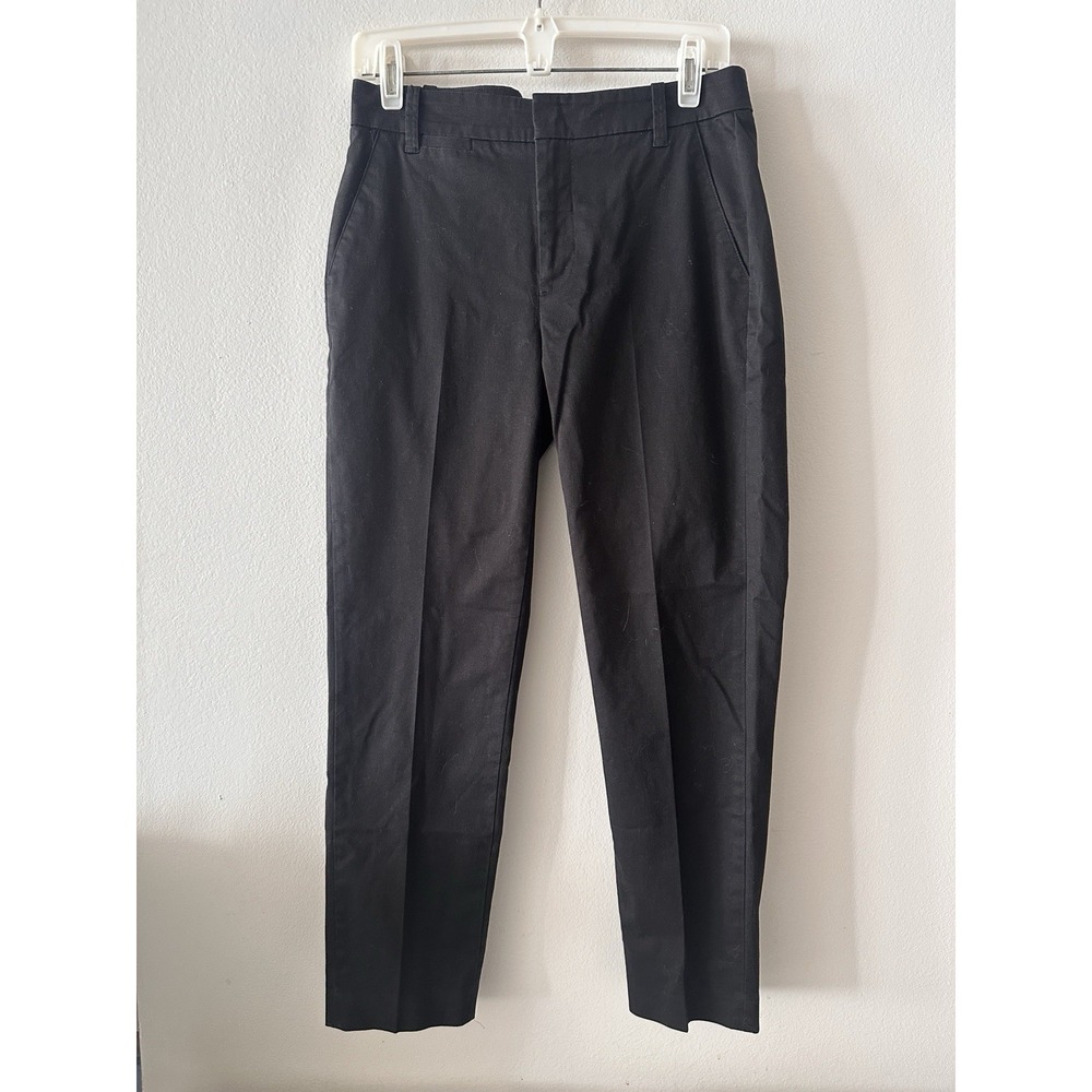 Vince Women's Black Cropped Dress Pants Size 6 Career Office Casual Cotton Blend
